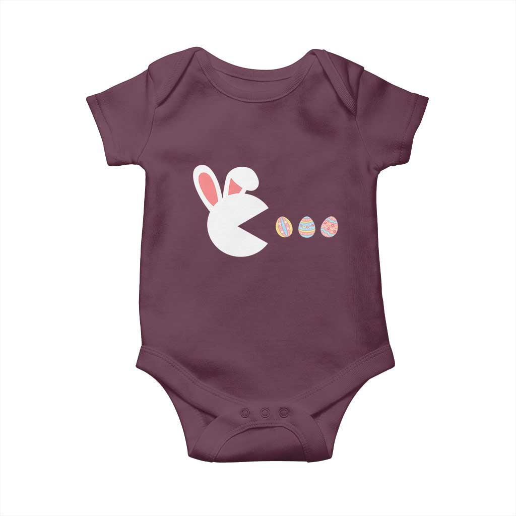 Funny Easter Baby Onesie Bunny Gamer Egg Hunter TS14 Maroon Print Your Wear