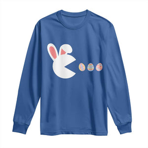 Funny Easter Long Sleeve Shirt Bunny Gamer Egg Hunter TS14 Royal Blue Print Your Wear