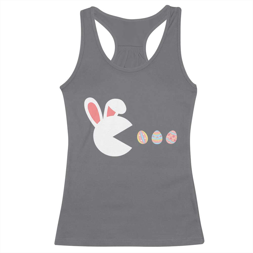 Funny Easter Racerback Tank Top Bunny Gamer Egg Hunter TS14 Charcoal Print Your Wear