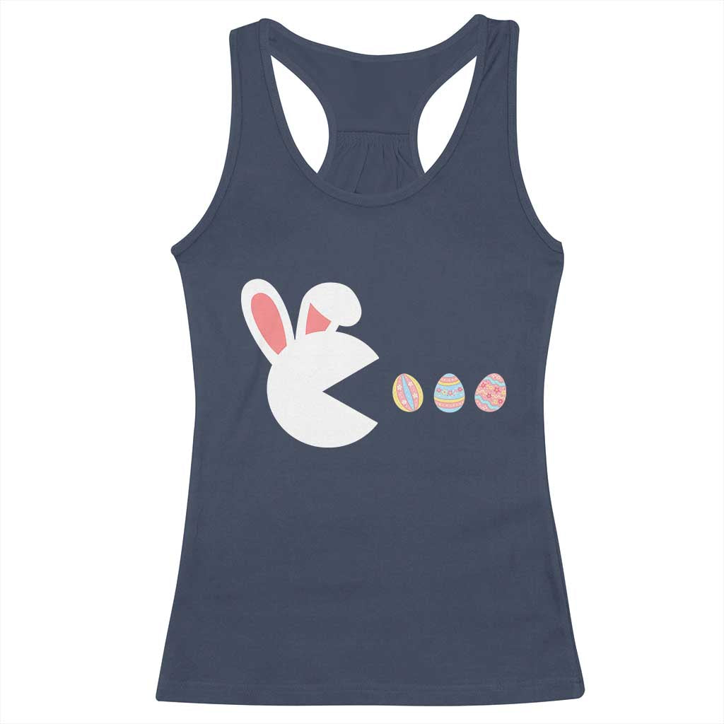 Funny Easter Racerback Tank Top Bunny Gamer Egg Hunter TS14 Navy Print Your Wear
