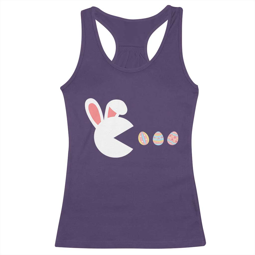 Funny Easter Racerback Tank Top Bunny Gamer Egg Hunter TS14 Purple Print Your Wear