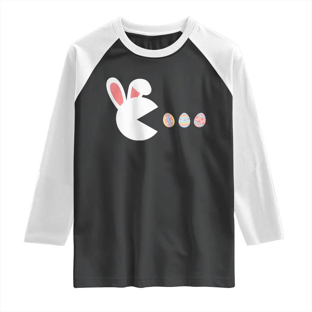 Funny Easter Raglan Shirt Bunny Gamer Egg Hunter TS14 Black White Print Your Wear