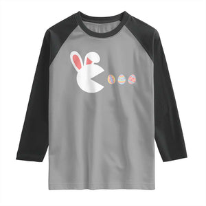 Funny Easter Raglan Shirt Bunny Gamer Egg Hunter TS14 Sport Gray Black Print Your Wear