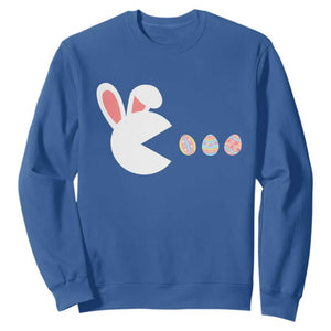 Funny Easter Sweatshirt Bunny Gamer Egg Hunter TS14 Royal Blue Print Your Wear