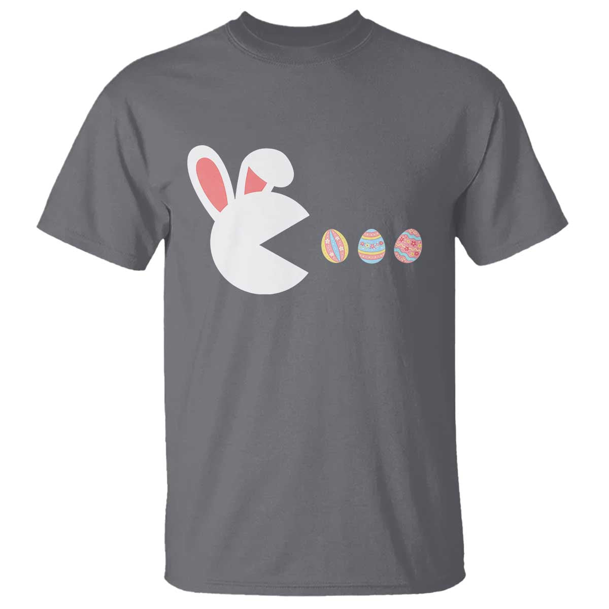 Funny Easter T Shirt Bunny Gamer Egg Hunter TS14 Charcoal Print Your Wear
