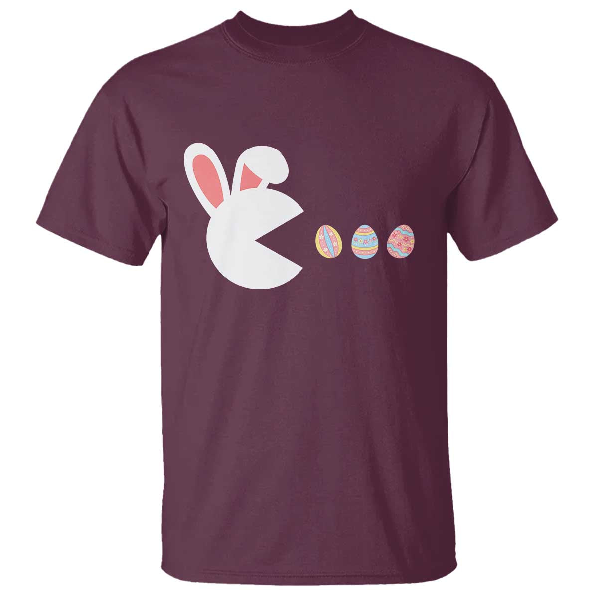 Funny Easter T Shirt Bunny Gamer Egg Hunter TS14 Maroon Print Your Wear