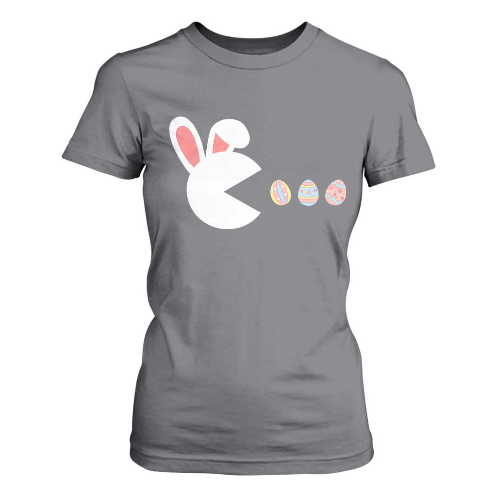 Funny Easter T Shirt For Women Bunny Gamer Egg Hunter TS14 Charcoal Print Your Wear