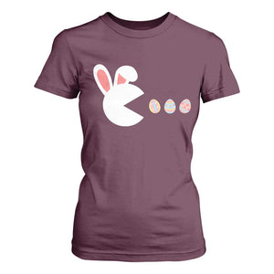 Funny Easter T Shirt For Women Bunny Gamer Egg Hunter TS14 Maroon Print Your Wear