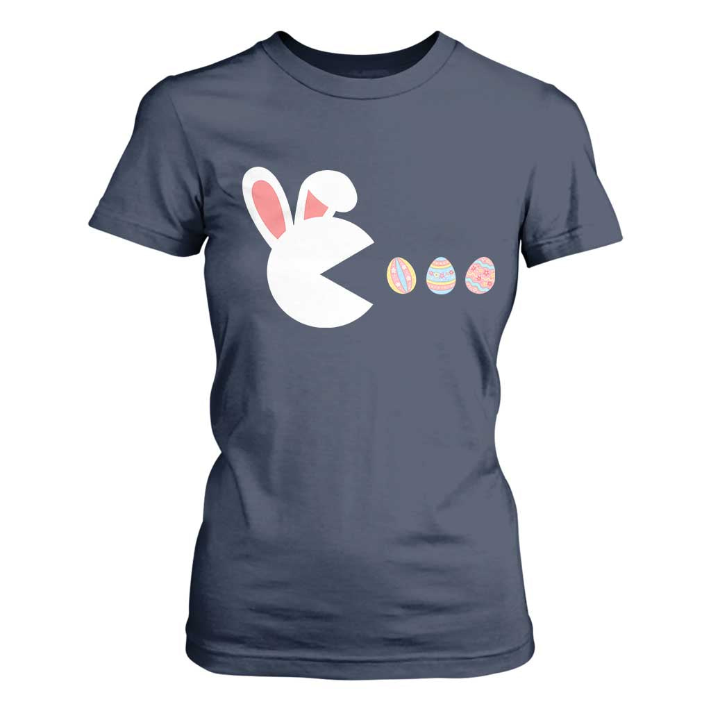 Funny Easter T Shirt For Women Bunny Gamer Egg Hunter TS14 Navy Print Your Wear