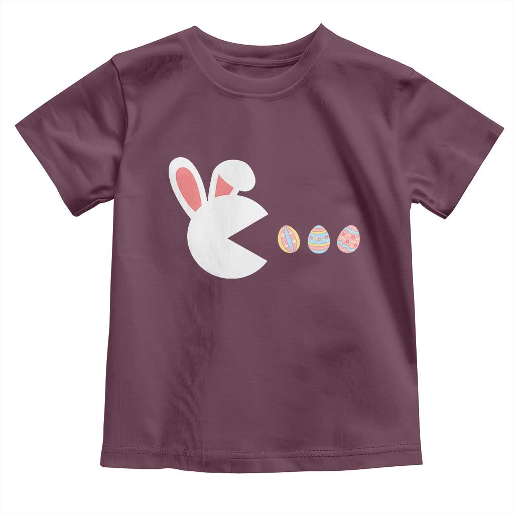 Funny Easter Toddler T Shirt Bunny Gamer Egg Hunter TS14 Maroon Print Your Wear