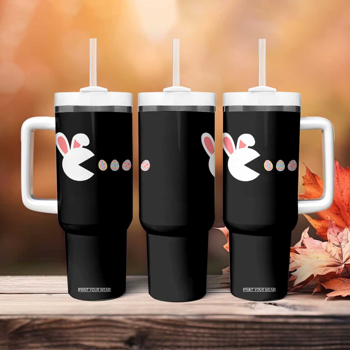 Funny Easter Tumbler With Handle Bunny Gamer Egg Hunter TS14 Print Your Wear