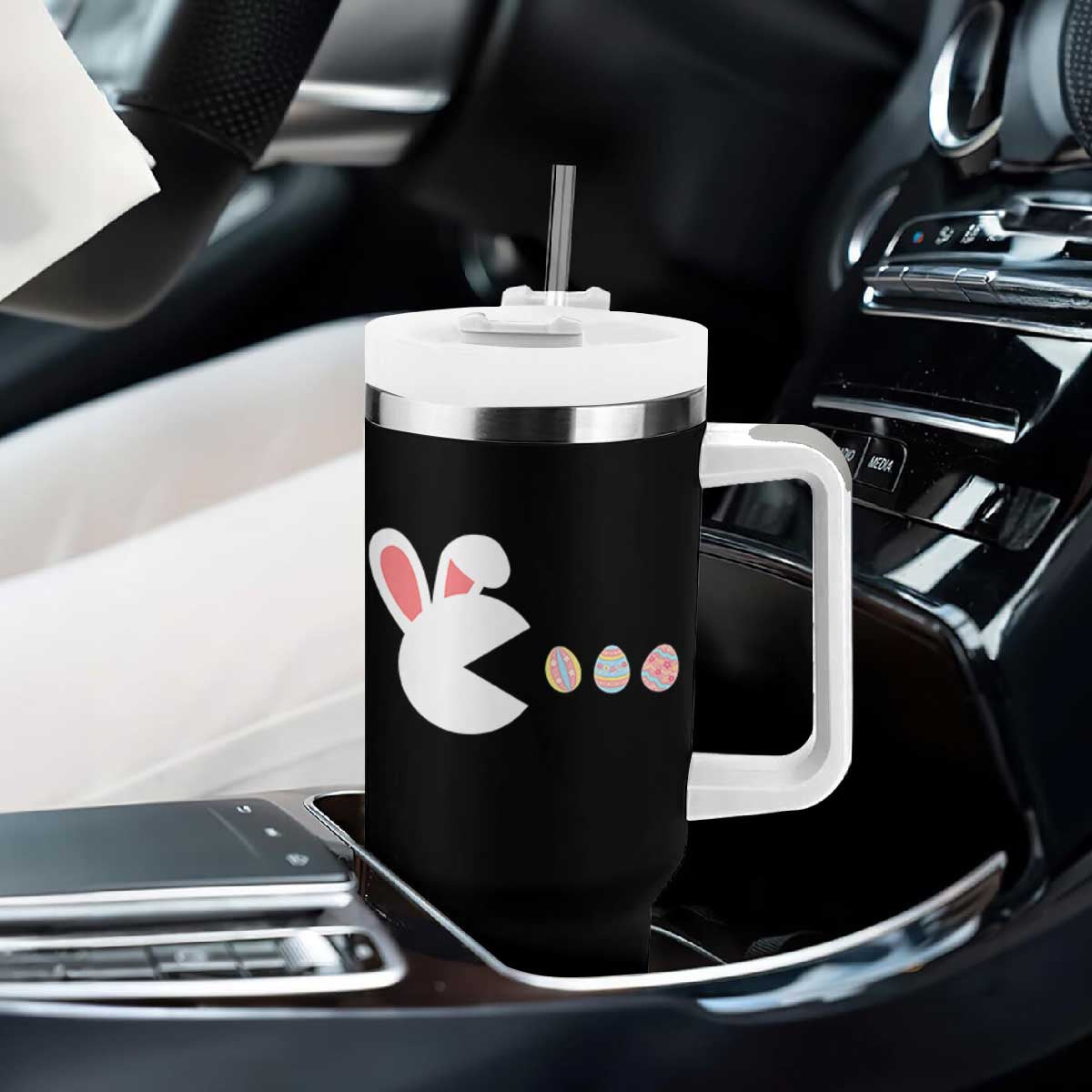Funny Easter Tumbler With Handle Bunny Gamer Egg Hunter TS14 Print Your Wear