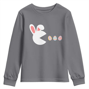 Funny Easter Youth Sweatshirt Bunny Gamer Egg Hunter TS14 Charcoal Print Your Wear