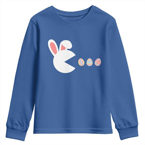 Funny Easter Youth Sweatshirt Bunny Gamer Egg Hunter TS14 Royal Blue Print Your Wear