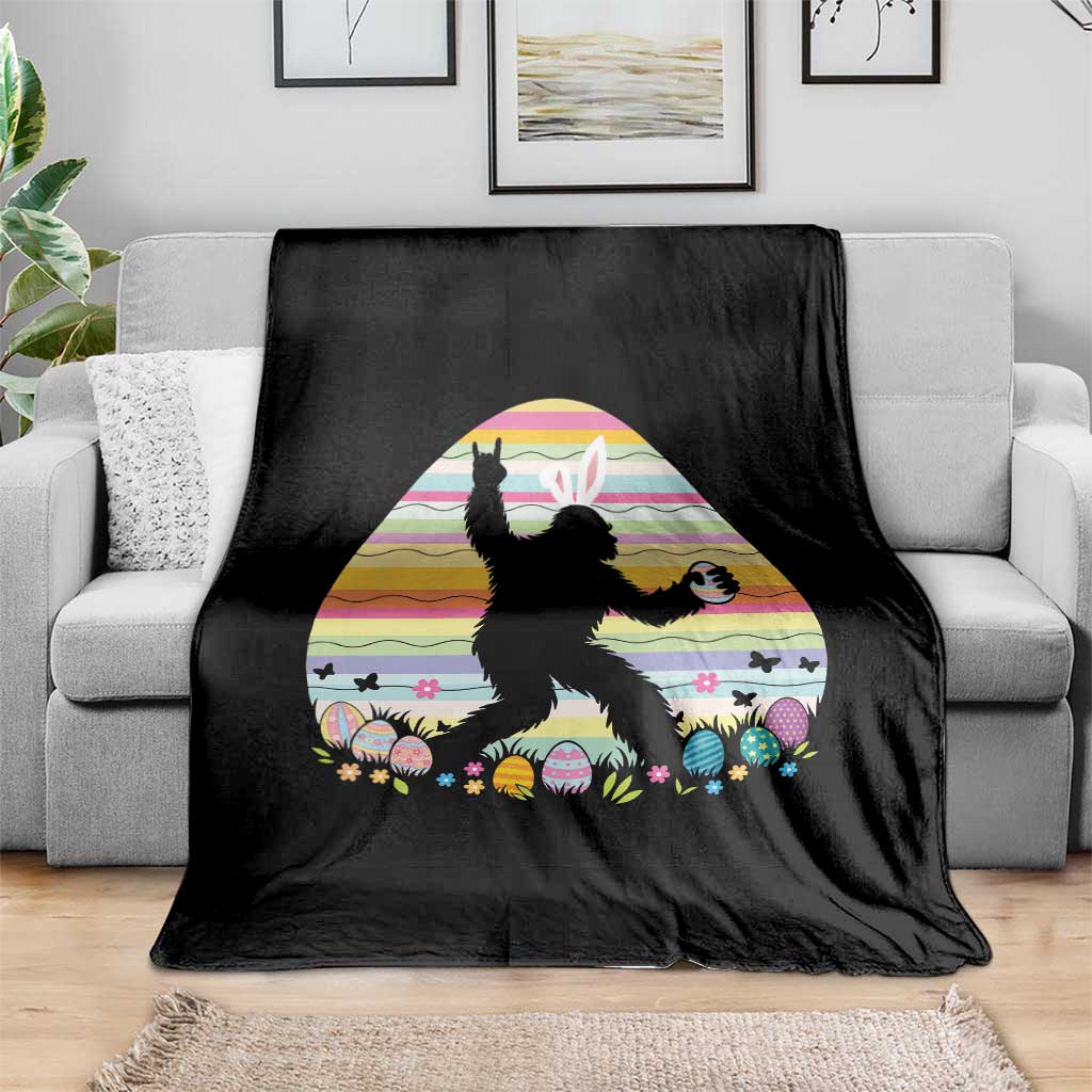 Funny Bigfot Easter Throw Blanket Sasquatch Rock On Rabbit TS14 Print Your Wear