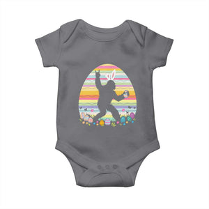 Funny Bigfot Easter Baby Onesie Sasquatch Rock On Rabbit TS14 Charcoal Print Your Wear