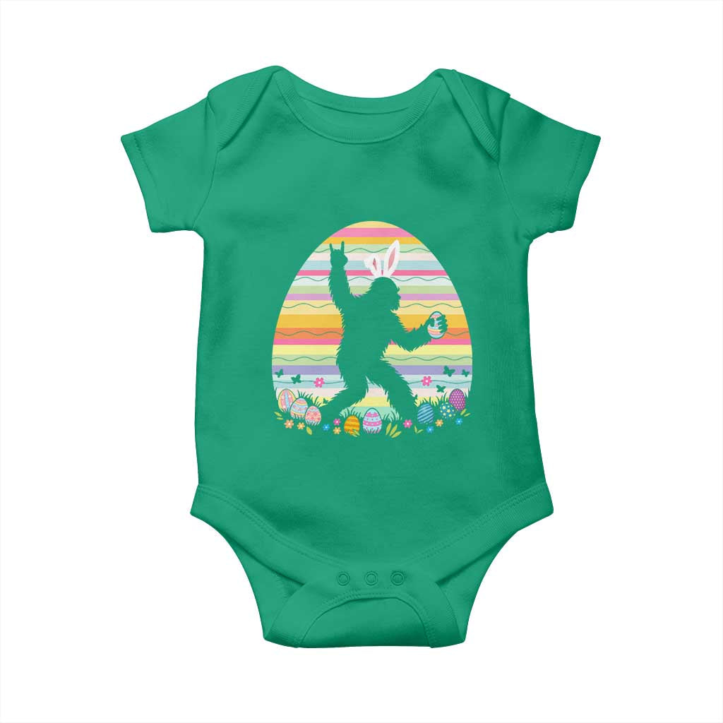 Funny Bigfot Easter Baby Onesie Sasquatch Rock On Rabbit TS14 Irish Green Print Your Wear