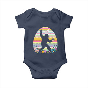 Funny Bigfot Easter Baby Onesie Sasquatch Rock On Rabbit TS14 Navy Print Your Wear