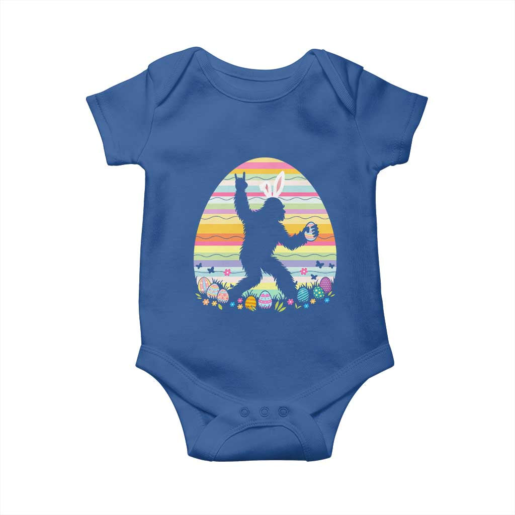 Funny Bigfot Easter Baby Onesie Sasquatch Rock On Rabbit TS14 Royal Blue Print Your Wear