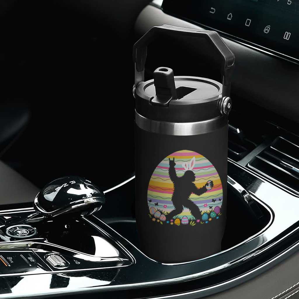 Funny Bigfot Easter Flip Straw Tumbler Sasquatch Rock On Rabbit TS14 Print Your Wear