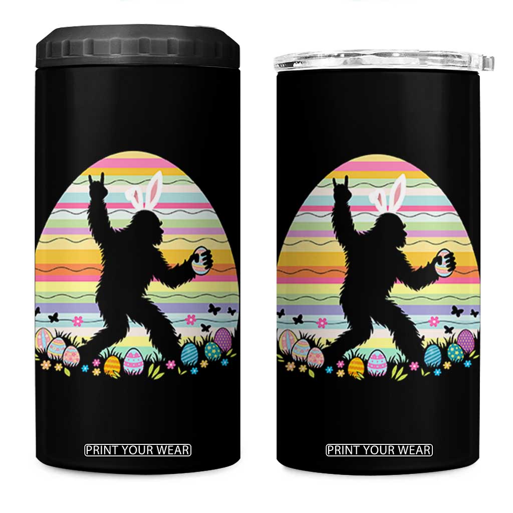 Funny Bigfot Easter 4 in 1 Can Cooler Tumbler Sasquatch Rock On Rabbit TS14 One Size: 16 oz Black Print Your Wear
