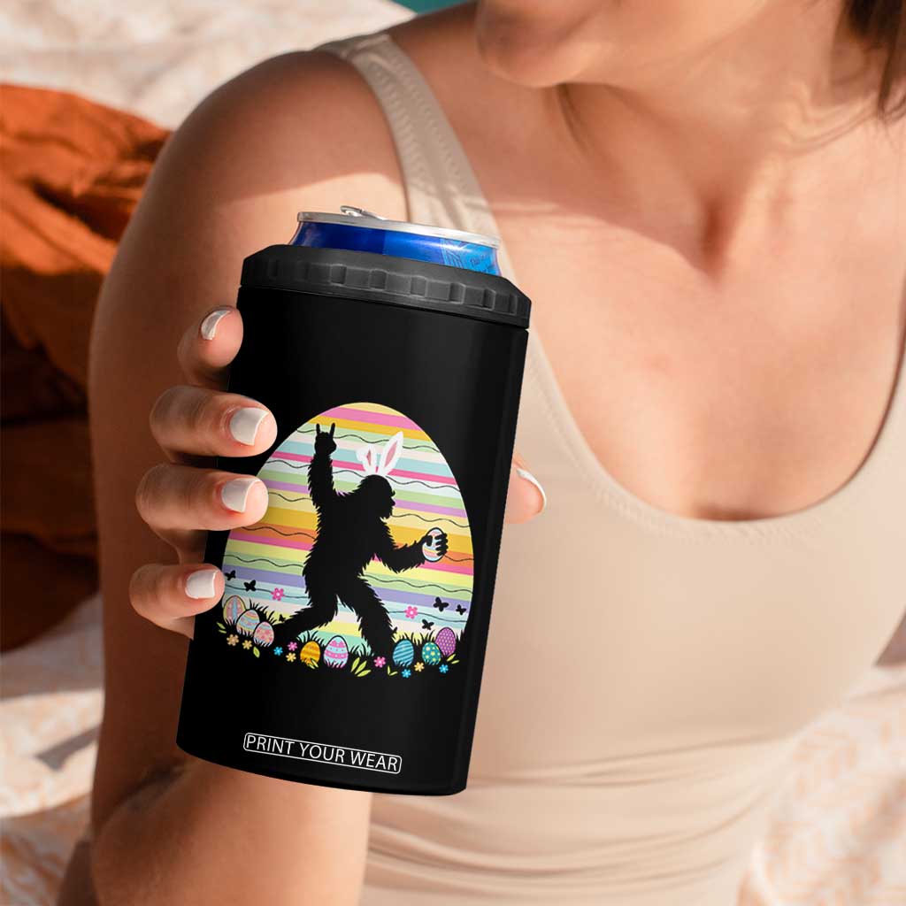Funny Bigfot Easter 4 in 1 Can Cooler Tumbler Sasquatch Rock On Rabbit TS14 Print Your Wear
