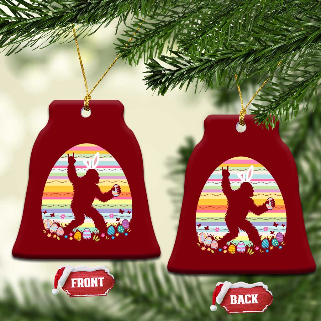 Funny Bigfot Easter Ceramic Ornament Sasquatch Rock On Rabbit TS14 Print Your Wear