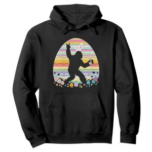 Funny Bigfot Easter Hoodie Sasquatch Rock On Rabbit TS14 Black Print Your Wear