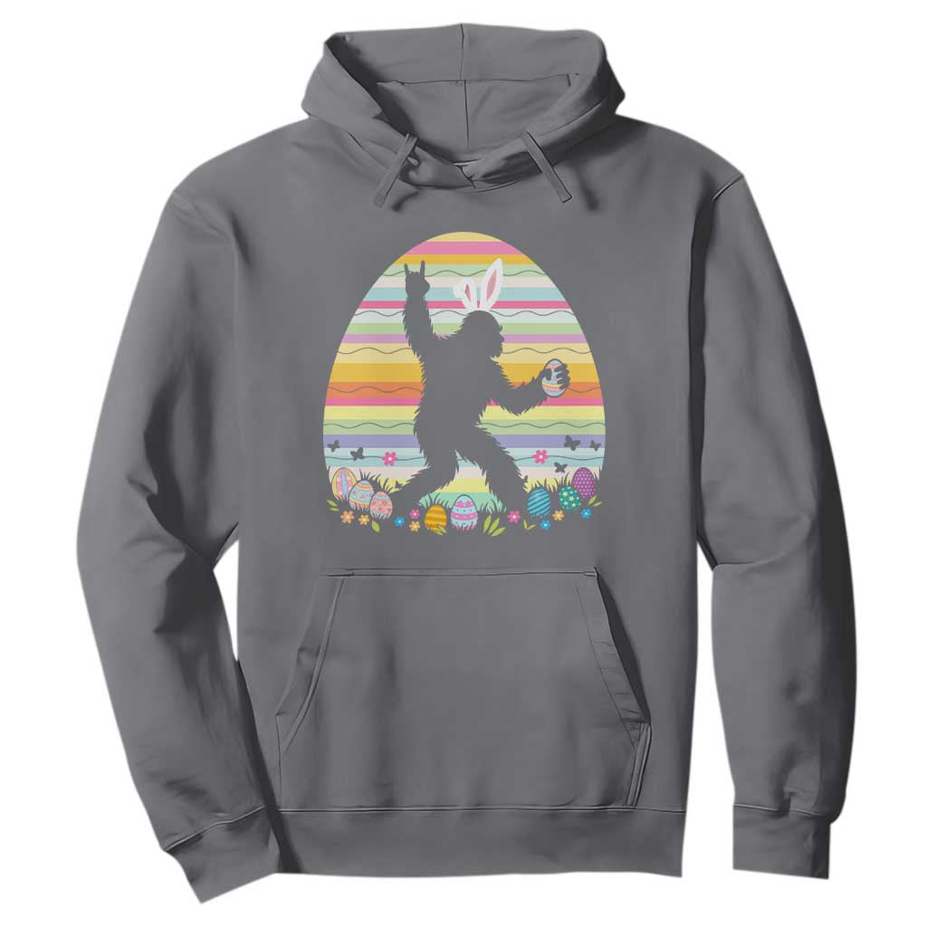 Funny Bigfot Easter Hoodie Sasquatch Rock On Rabbit TS14 Charcoal Print Your Wear