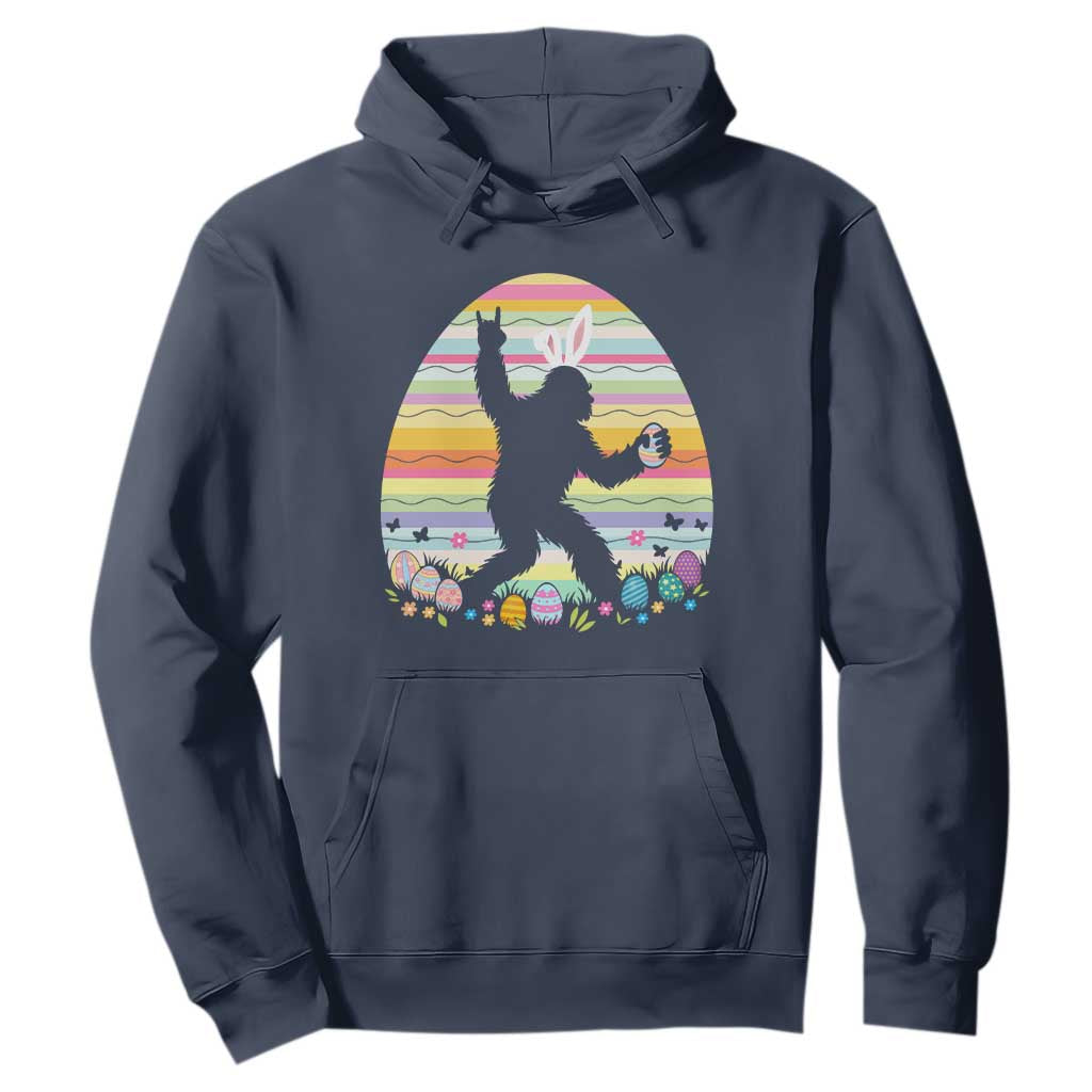 Funny Bigfot Easter Hoodie Sasquatch Rock On Rabbit TS14 Navy Print Your Wear