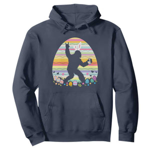 Funny Bigfot Easter Hoodie Sasquatch Rock On Rabbit TS14 Navy Print Your Wear