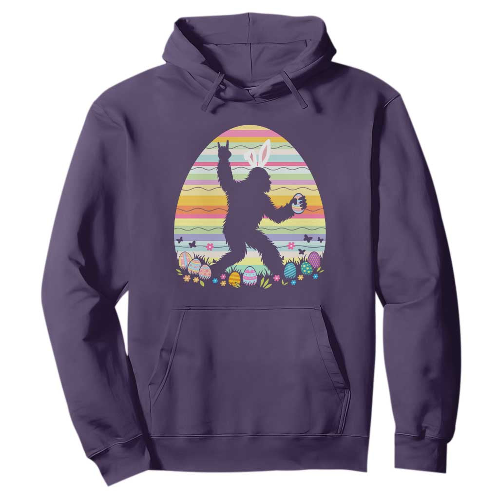 Funny Bigfot Easter Hoodie Sasquatch Rock On Rabbit TS14 Purple Print Your Wear