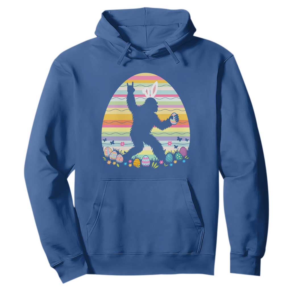 Funny Bigfot Easter Hoodie Sasquatch Rock On Rabbit TS14 Royal Blue Print Your Wear