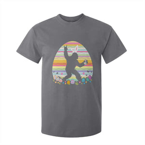 Funny Bigfot Easter T Shirt For Kid Sasquatch Rock On Rabbit TS14 Charcoal Print Your Wear
