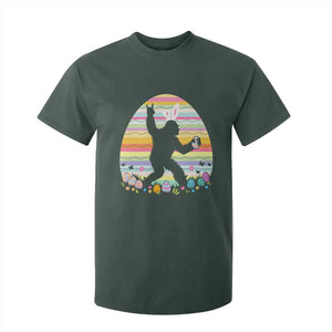 Funny Bigfot Easter T Shirt For Kid Sasquatch Rock On Rabbit TS14 Dark Forest Green Print Your Wear