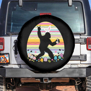 Funny Bigfot Easter Spare Tire Cover Sasquatch Rock On Rabbit TS14 No hole Black Print Your Wear