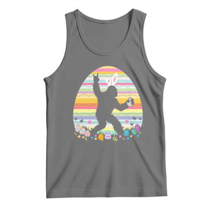 Funny Bigfot Easter Tank Top Sasquatch Rock On Rabbit TS14 Black Heather Print Your Wear