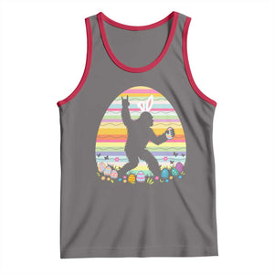 Funny Bigfot Easter Tank Top Sasquatch Rock On Rabbit TS14 Deep Heather Red Print Your Wear