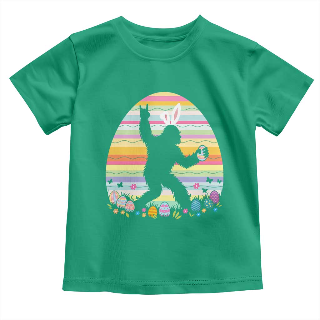 Funny Bigfot Easter Toddler T Shirt Sasquatch Rock On Rabbit TS14 Irish Green Print Your Wear