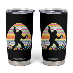 Funny Bigfot Easter Tumbler Cup Sasquatch Rock On Rabbit TS14 Black Print Your Wear