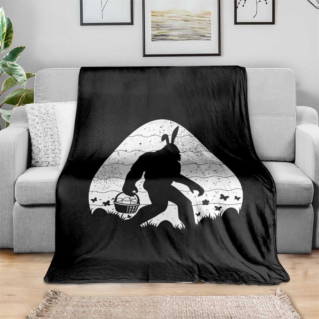 Funny Bigfot Easter Throw Blanket Sasquatch Rabbit Night Stroll Moon Egg TS14 Print Your Wear