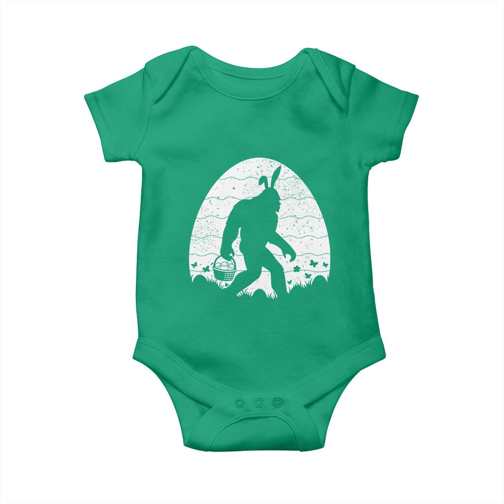 Funny Bigfot Easter Baby Onesie Sasquatch Rabbit Night Stroll Moon Egg TS14 Irish Green Print Your Wear
