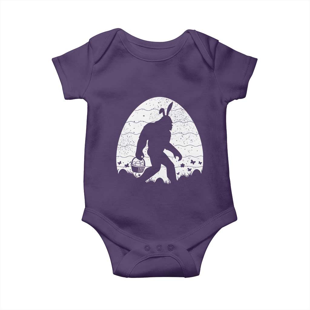 Funny Bigfot Easter Baby Onesie Sasquatch Rabbit Night Stroll Moon Egg TS14 Purple Print Your Wear
