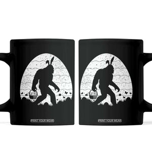 Funny Bigfot Easter Coffee Mug Sasquatch Rabbit Night Stroll Moon Egg TS14 Black Print Your Wear