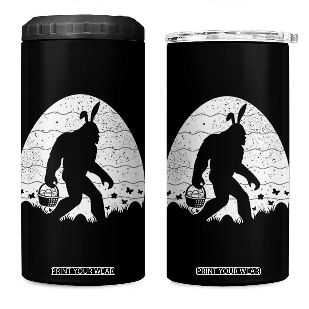 Funny Bigfot Easter 4 in 1 Can Cooler Tumbler Sasquatch Rabbit Night Stroll Moon Egg TS14 One Size: 16 oz Black Print Your Wear