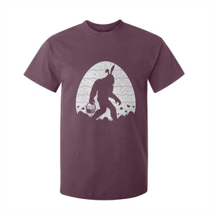 Funny Bigfot Easter T Shirt For Kid Sasquatch Rabbit Night Stroll Moon Egg TS14 Maroon Print Your Wear