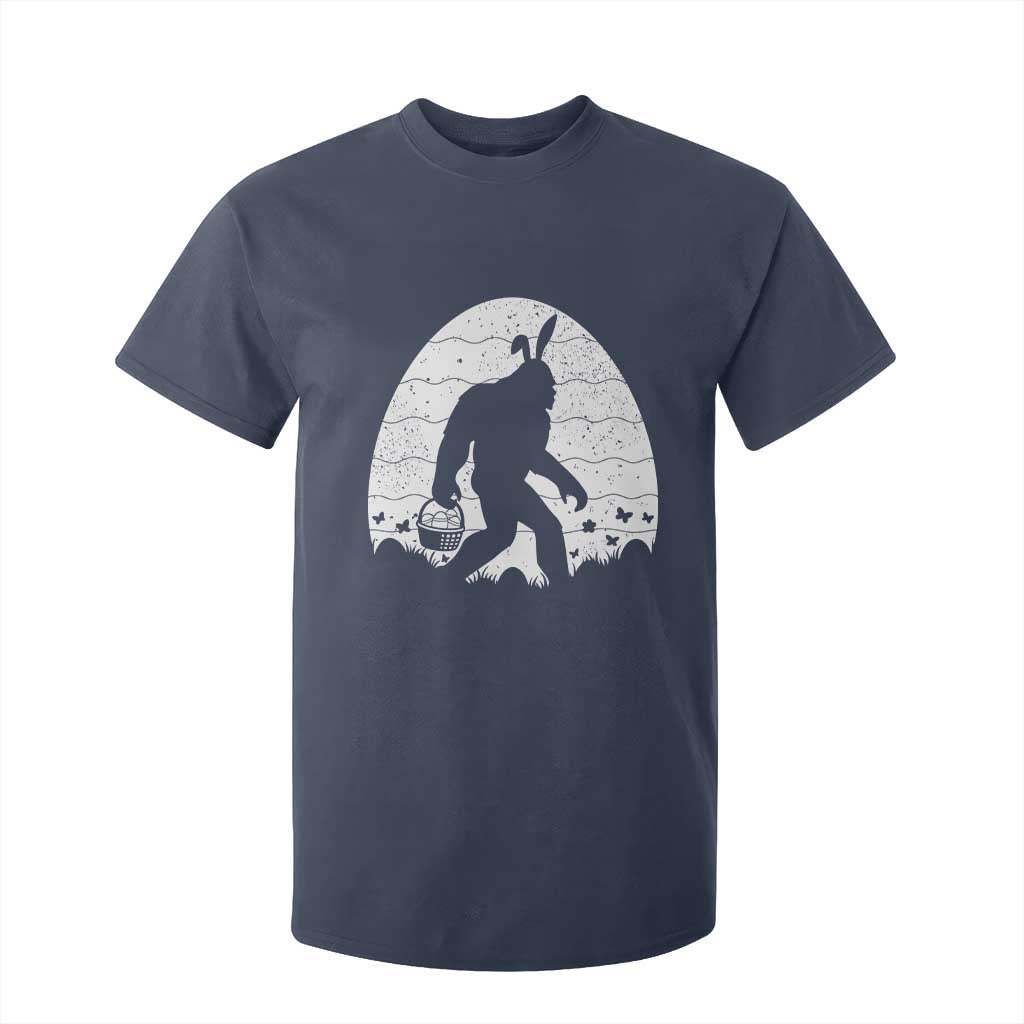 Funny Bigfot Easter T Shirt For Kid Sasquatch Rabbit Night Stroll Moon Egg TS14 Navy Print Your Wear