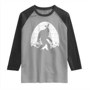 Funny Bigfot Easter Raglan Shirt Sasquatch Rabbit Night Stroll Moon Egg TS14 Sport Gray Black Print Your Wear