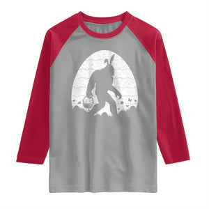 Funny Bigfot Easter Raglan Shirt Sasquatch Rabbit Night Stroll Moon Egg TS14 Sport Gray Red Print Your Wear