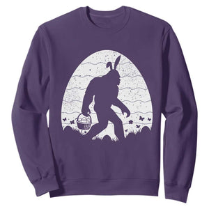 Funny Bigfot Easter Sweatshirt Sasquatch Rabbit Night Stroll Moon Egg TS14 Purple Print Your Wear